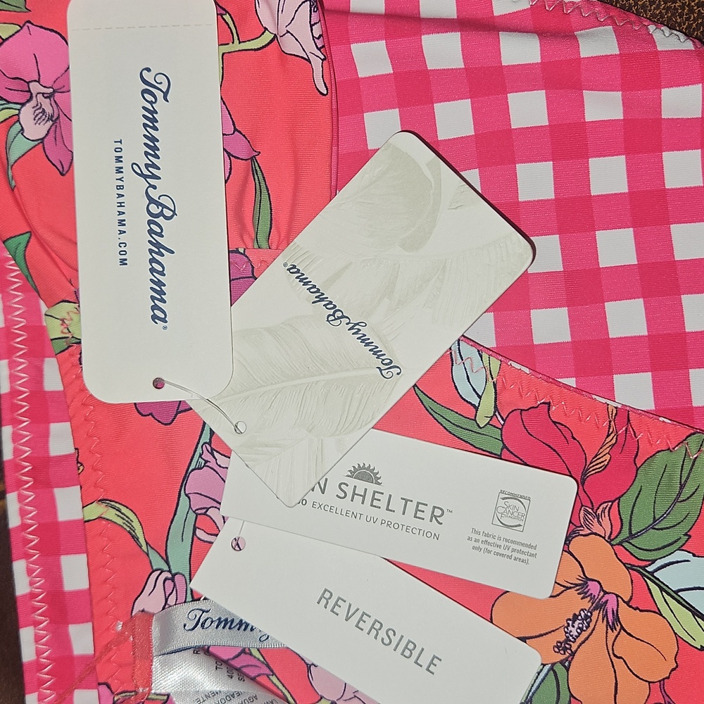NWT Tommy Bahama Women's Reversible Hipster Swim Bottoms: Passion Pink: XL - Picture 6 of 13